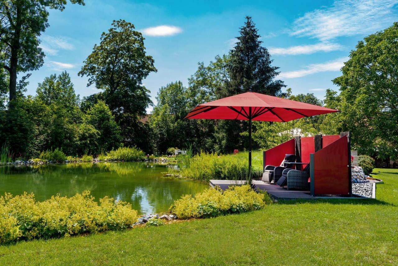 Romantic Wooden Lodge,Sauna,Schwimmteich,Alleinstehend,Absolut Ruhig Hessisch Oldendorf Exterior foto